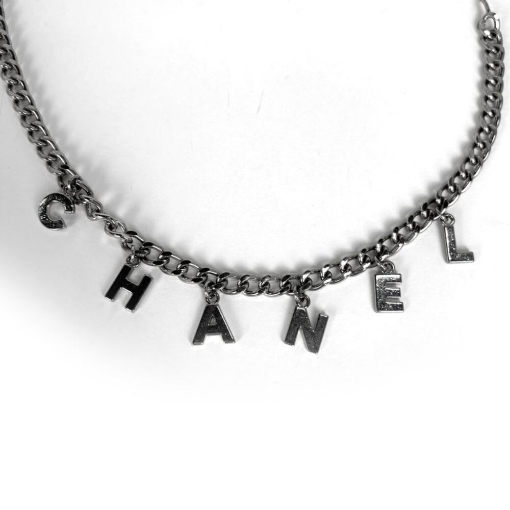 Chanel CC Logo Chain Belt Mark 05 Silver Plated - Picture 2 of 4